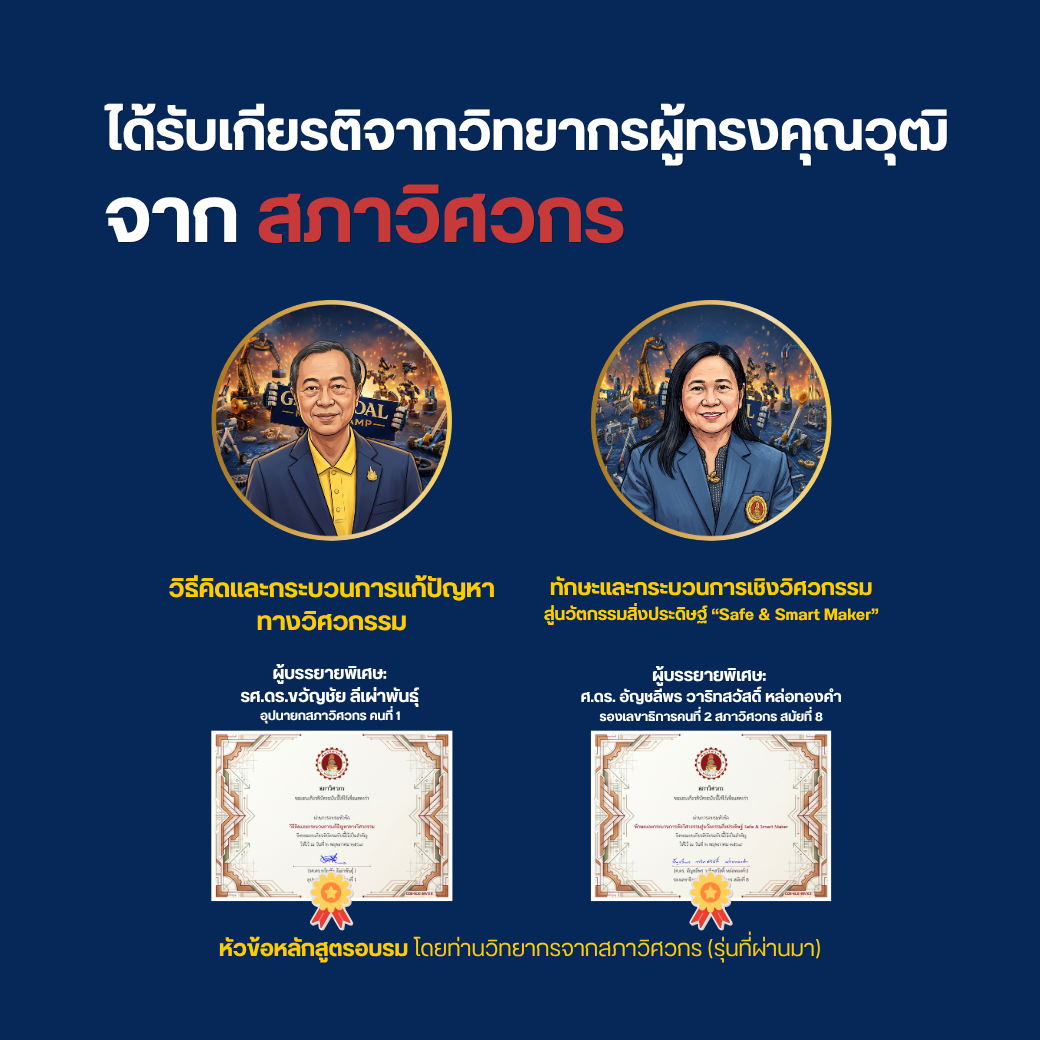 Gear & Goal Camp ค่ายนวัตกรรมหุ่นยนต์และคิดเชิงวิศวกรรม | Elegant Certificate